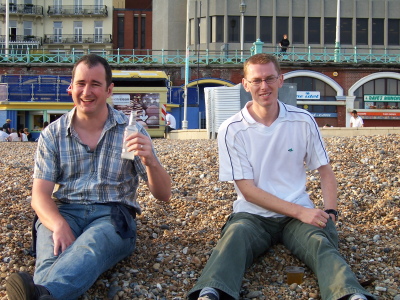 Mark and Andy P on the seafront